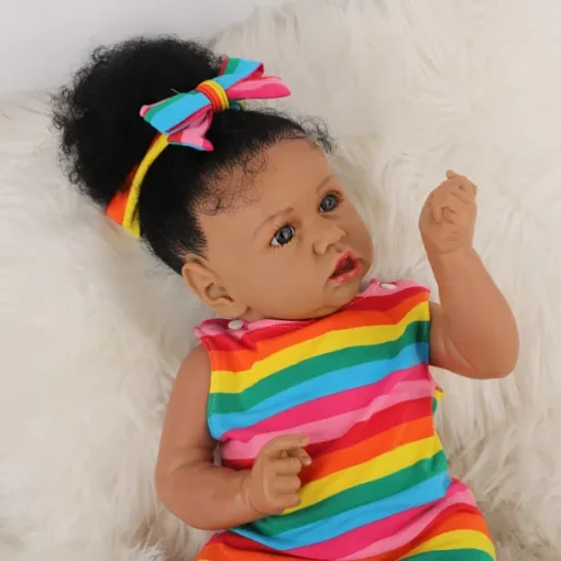 Realistic Reborn Baby Dolls - 22.8 Inch Silicone Baby Girl Real Life Dolls with Full Body Vinyl Newborn Lifelike Weighted Dolls for Ages 3+ Gift