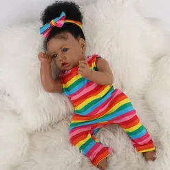Realistic Reborn Baby Dolls - 22.8 Inch Silicone Baby Girl Real Life Dolls with Full Body Vinyl Newborn Lifelike Weighted Dolls for Ages 3+ Gift