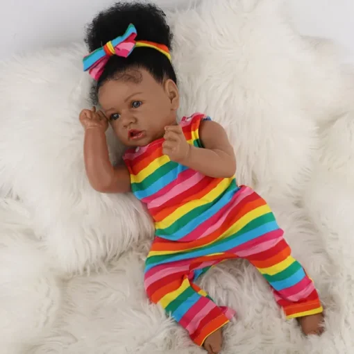 Realistic Reborn Baby Dolls - 22.8 Inch Silicone Baby Girl Real Life Dolls with Full Body Vinyl Newborn Lifelike Weighted Dolls for Ages 3+ Gift