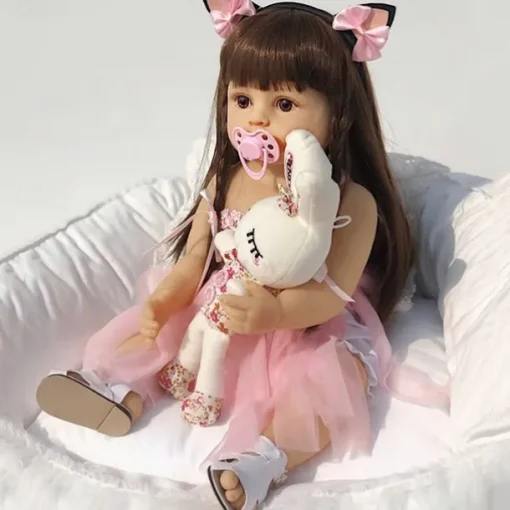 Realistic Reborn Baby Dolls with Clothes- 18 Inch Silicone Baby Girl Real Life Dolls with Full Body Vinyl Newborn Lifelike Weighted Dolls for Ages 3+ Gift