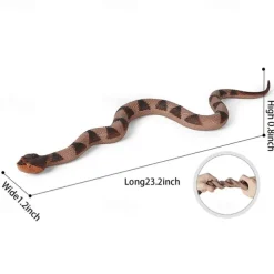 Realistic Snake Toy Rubber Snake Figure for Halloween Prank PropsLifelike Rubber Snakes Boa Constrictor FigurinesScare Birds Garden PropsPlastic Python Model Prank Gag Gift for April Fool's Day