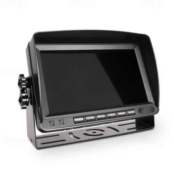 Rear View Camera Kit with 7 LCD Monitor 120 Wide Angle Rearview Camera IP68 Waterproof 18IR Night Vision Reversing Camera for Truck Trailer Bus Van Agriculture Heavy Transport (9-32V)