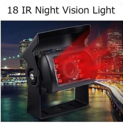 Rear View Camera Kit with 7 LCD Monitor 120 Wide Angle Rearview Camera IP68 Waterproof 18IR Night Vision Reversing Camera for Truck Trailer Bus Van Agriculture Heavy Transport (9-32V)