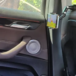 Rearview Mirror Phone Holder Universal 360 Degrees Rotating Car Phone Holder Car Rearview Mirror Mount Phone and GPS Holder for 47mm-71mm Wide Mobile Phones Use for Home Table Kitchen etc 1PCS