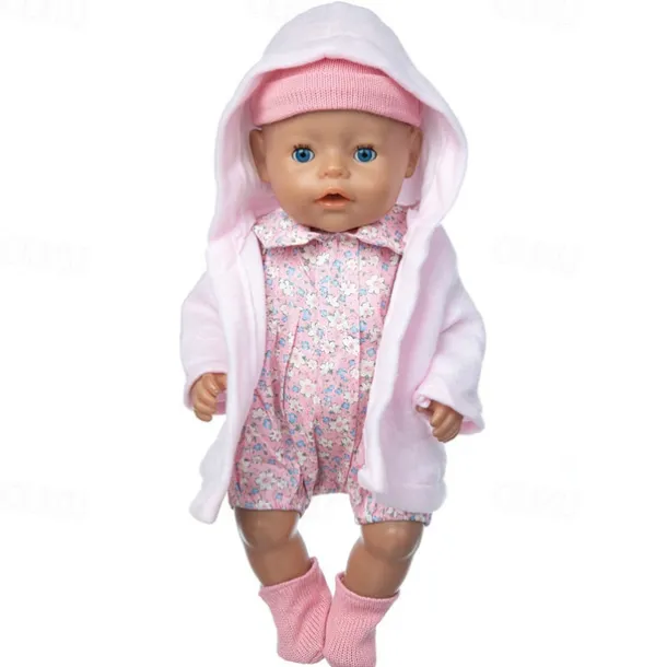 Reborn Baby Doll Clothes for 17-22 Inch Newborn Baby Doll Boy 17-22 inch Yellow Duck 5pcs Set Baby Doll Clothes Outfit Accessories fit 17-22 Inch Baby Doll Girl