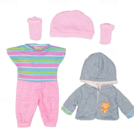 Reborn Baby Doll Clothes for 17-22 Inch Newborn Baby Doll Boy 17-22 inch Yellow Duck 5pcs Set Baby Doll Clothes Outfit Accessories fit 17-22 Inch Baby Doll Girl