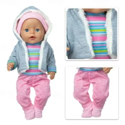 Reborn Baby Doll Clothes for 17-22 Inch Newborn Baby Doll Boy 17-22 inch Yellow Duck 5pcs Set Baby Doll Clothes Outfit Accessories fit 17-22 Inch Baby Doll Girl