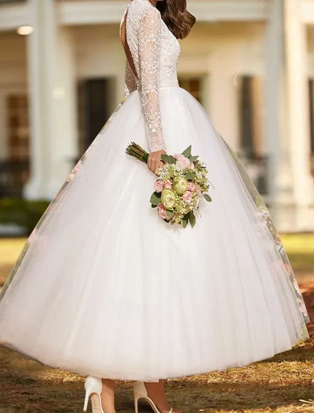 Reception Simple Wedding Dresses Wedding Dresses A-Line Sweetheart Strapless Ankle Length Lace Bridal Gowns With Pleats Solid Color dress to impress Fall Wedding