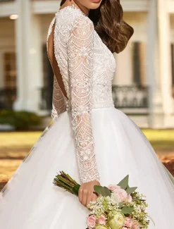 Reception Simple Wedding Dresses Wedding Dresses A-Line Sweetheart Strapless Ankle Length Lace Bridal Gowns With Pleats Solid Color dress to impress Fall Wedding