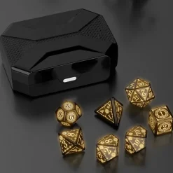Rechargable DND Dice Light Up Dice 7 PCS Glowing Balanced LED Dice Electronic Dices D&D Dungeons and Dragons Polyhedral Dice Set Role Playing Table Game
