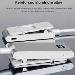 Rechargeable Aluminum Reading Light - 3 Colors, 3 Brightness Levels, Clip-On Mini Book Light, Anti-Blue Light, Flexible Bendable Design for Bedside, Study, and Nighttime Reading