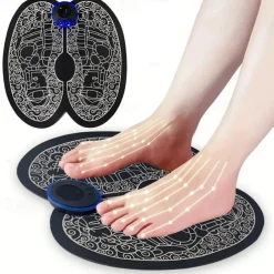 Rechargeable Electric Foot Massager - Improve Blood Circulation & Relax Muscles - Perfect Remote Control Pad For Men & Women