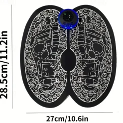 Rechargeable Electric Foot Massager - Improve Blood Circulation & Relax Muscles - Perfect Remote Control Pad For Men & Women