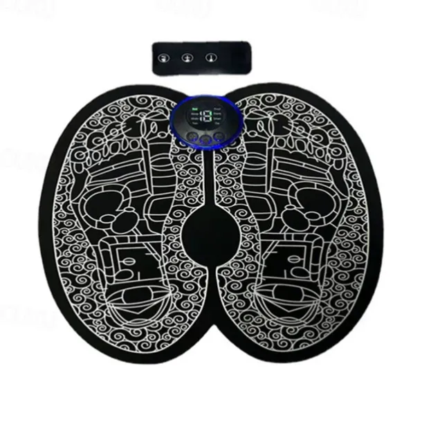 Rechargeable Electric Foot Massager - Improve Blood Circulation & Relax Muscles - Perfect Remote Control Pad For Men & Women