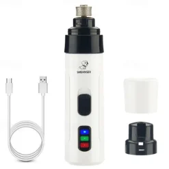 Rechargeable Electric Pet Nail Clippers - Quiet Trimmer for Cats and Dogs - USB Charging - Gentle Grooming for Paws