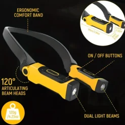 Rechargeable LED Neck Reading BBQ Light 2 Brightness Levels, Perfect For Reading, Knitting, Camping, Repairing