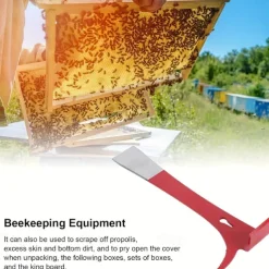 Red Beehive Scraper Tool - Half Paint Thumb Hive Beekeeping Tools