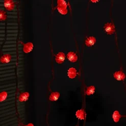 Red Lantern String Lights, Battery Powered Fairy Lights Warm White for Christmas Holiday, Party & Home Decor 1.5M/3M/4M/5M/10M/20M