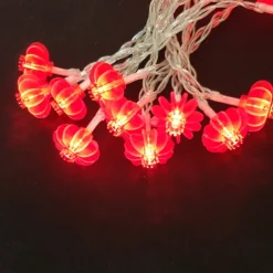 Red Lantern String Lights, Battery Powered Fairy Lights Warm White for Christmas Holiday, Party & Home Decor 1.5M/3M/4M/5M/10M/20M