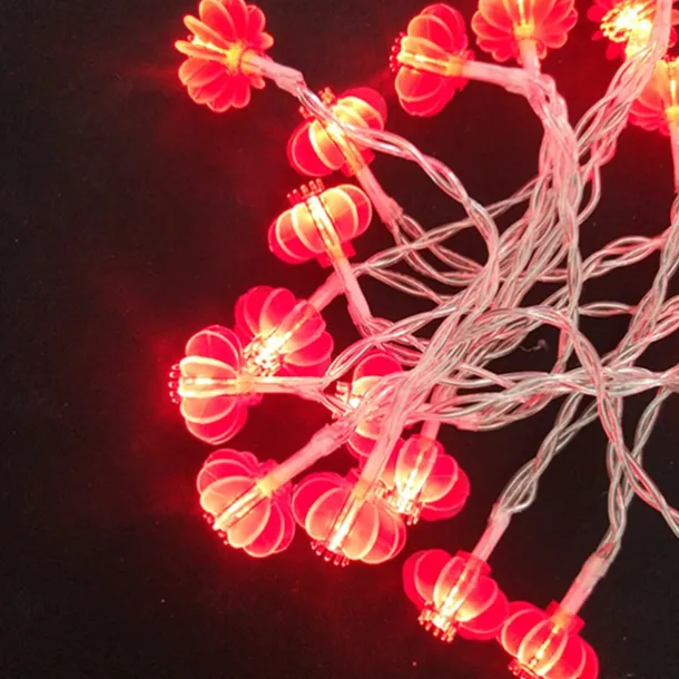 Red Lantern String Lights, Battery Powered Fairy Lights Warm White for Christmas Holiday, Party & Home Decor 1.5M/3M/4M/5M/10M/20M
