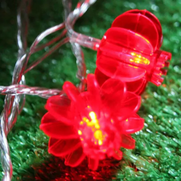 Red Lantern String Lights, Battery Powered Fairy Lights Warm White for Christmas Holiday, Party & Home Decor 1.5M/3M/4M/5M/10M/20M