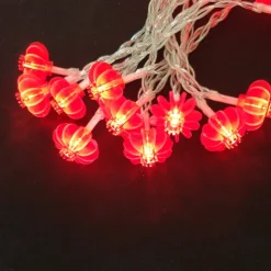 Red Lantern String Lights, Battery Powered Fairy Lights Warm White for Christmas Holiday, Party & Home Decor 1.5M/3M/4M/5M/10M/20M