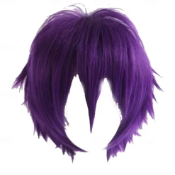 Red Wigs For Women Short Fashion Pointed Layered Anime Cosplay Wigs Carnival Christmas Carnival Dress Up Party Wig Gifts