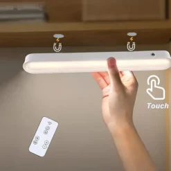 Remote Control Touch Sensing Cabinet Light Wardrobe Light Indoor Lighting USB Rechargeable Night Light Kitchen Cabinet Light Under The Counter Bedroom Dormitory Lighting