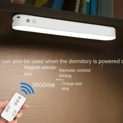 Remote Control Touch Sensing Cabinet Light Wardrobe Light Indoor Lighting USB Rechargeable Night Light Kitchen Cabinet Light Under The Counter Bedroom Dormitory Lighting