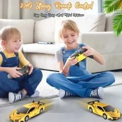 Remote Control Transform Car Robot Toy With Lights Deformation RC Car 360Rotating Stunt Race Car Toys