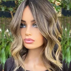 Remy Human Hair 5x5 Closure 13x4 Lace Front Wig Short Bob Brazilian Hair Wavy Multi-color Wig 130% 150% Density Ombre Hair Highlighted / Balayage Hair Natural Hairline Glueless Pre-Plucked For Women