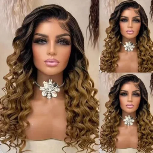 Remy Human Hair 13x4 Lace Front Wig Free Part Brazilian Hair Loose Wave Loose Deep Wave Multi-color Wig 130% 150% Density with Baby Hair Ombre Hair Glueless Pre-Plucked For Women Long Human Hair Lace