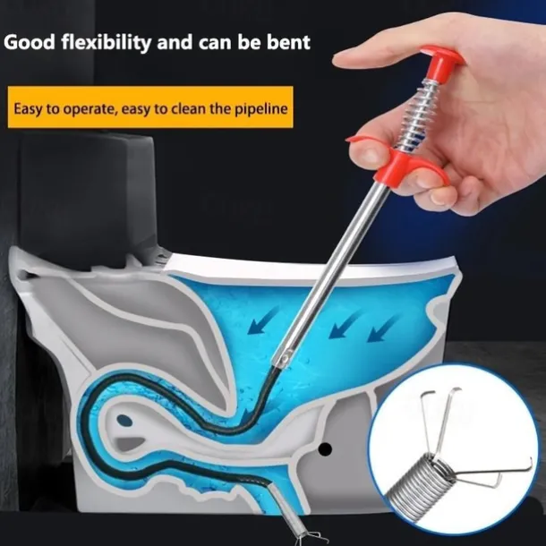 Retractable Claw Stick, Drain Snake, Drain Hair Clog Remover For Drains, Sink, Toilet Clean Dryer Vents, 60cm/23.62in