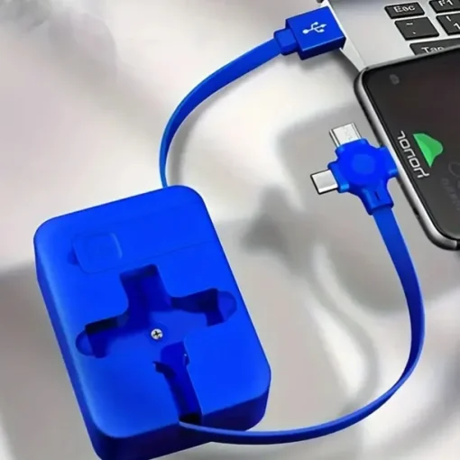 Retractable 3-in-1 Data Cable for Android Apple TYPE-C Charging Storage Cable