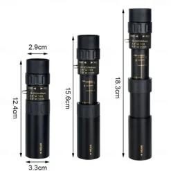 Retractable Monocular 10-300X40mm Long Range Mini with Zoom Magnification for Travel Hunting Camping and Outdoors