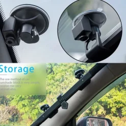 Retractable Windshield Sun Shade for Car Large Sun Visor Protector Blocks 99% UV Rays Sun-shading and Heat-Insulating Car Sun-shield Cover for Car Front Sunshade