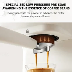 Retro Coffee Machine Ltalian Semi-automatic Home Office High Pressure Concentrated Steam Milk Foam Coffee Pot
