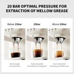 Retro Coffee Machine Ltalian Semi-automatic Home Office High Pressure Concentrated Steam Milk Foam Coffee Pot