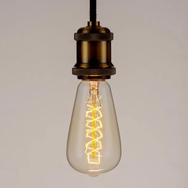Retro Edison Bulb E27 220V 40W Light Bulb ST64 Filament Vintage Ampoule Incandescent Spiral Lamp
