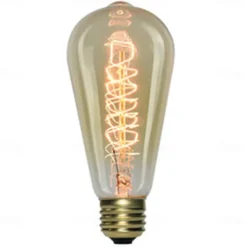 Retro Edison Bulb E27 220V 40W Light Bulb ST64 Filament Vintage Ampoule Incandescent Spiral Lamp