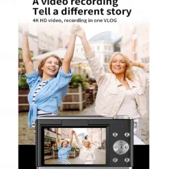 Retro Fashion 64 Megapixel Digital Camera 4K HD CMOS lens HD Wide-Angle Shooting Camera Optional Angle Lens