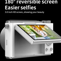 Retro Fashion 64 Megapixel Digital Camera 4K HD CMOS lens HD Wide-Angle Shooting Camera Optional Angle Lens