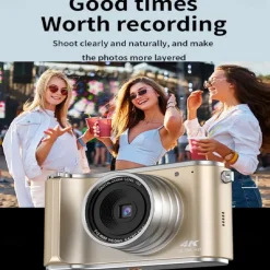Retro Fashion 64 Megapixel Digital Camera 4K HD CMOS Lens HD Wide-Angle Shooting Camera