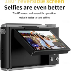 Retro Fashion 64 Megapixel Digital Camera 4K HD CMOS Lens HD Wide-Angle Shooting Camera