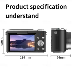 Retro Fashion 64 Megapixel Digital Camera 4K HD CMOS Lens HD Wide-Angle Shooting Camera