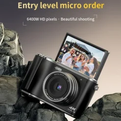 Retro Fashion 64 Megapixel Digital Camera 4K HD CMOS Lens HD Wide-Angle Shooting Camera