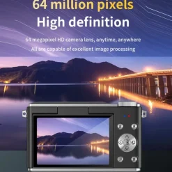 Retro Fashion 64 Megapixel Digital Camera 4K HD CMOS Lens HD Wide-Angle Shooting Camera