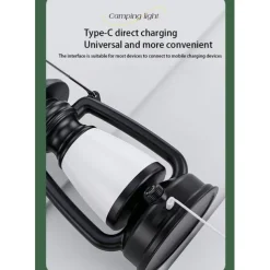 Retro Horse Lantern 3-Color LED Light Stepless Dimming Hanging Solar Rechargeable Outdoor Camping Light