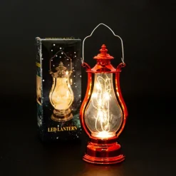 Retro Kerosene Lantern Light Christmas Decorations LED Copper Wire Lamp Creative Candle Lamp Home Decor Halloween Decoration Night Light Portable Lantern
