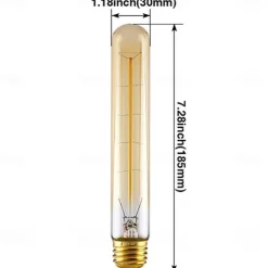 Retro Lamp T185 40W E27 Filament Dimmable Decorative Incandescent Ampoule Vintage Edison Light Bulb for Home Living